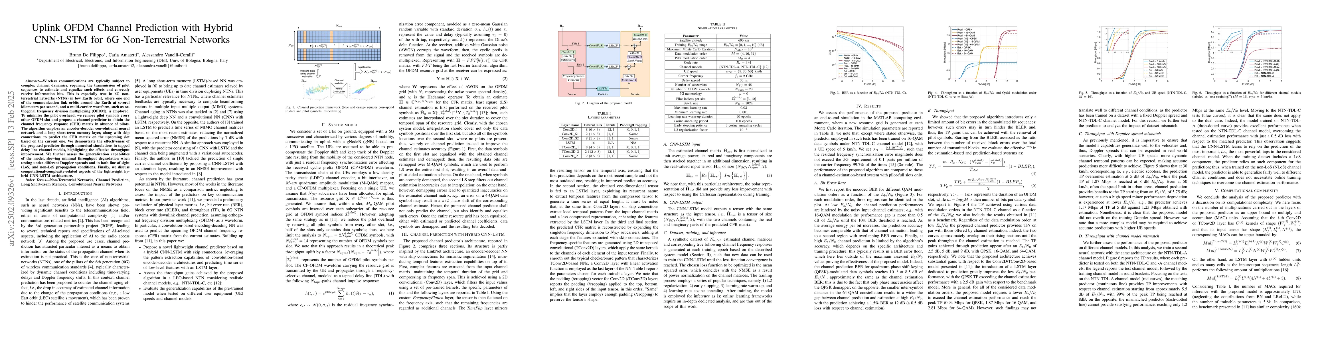 Thumbnail for Uplink OFDM Channel Prediction with Hybrid CNN-LSTM for 6G
  Non-Terrestrial Networks