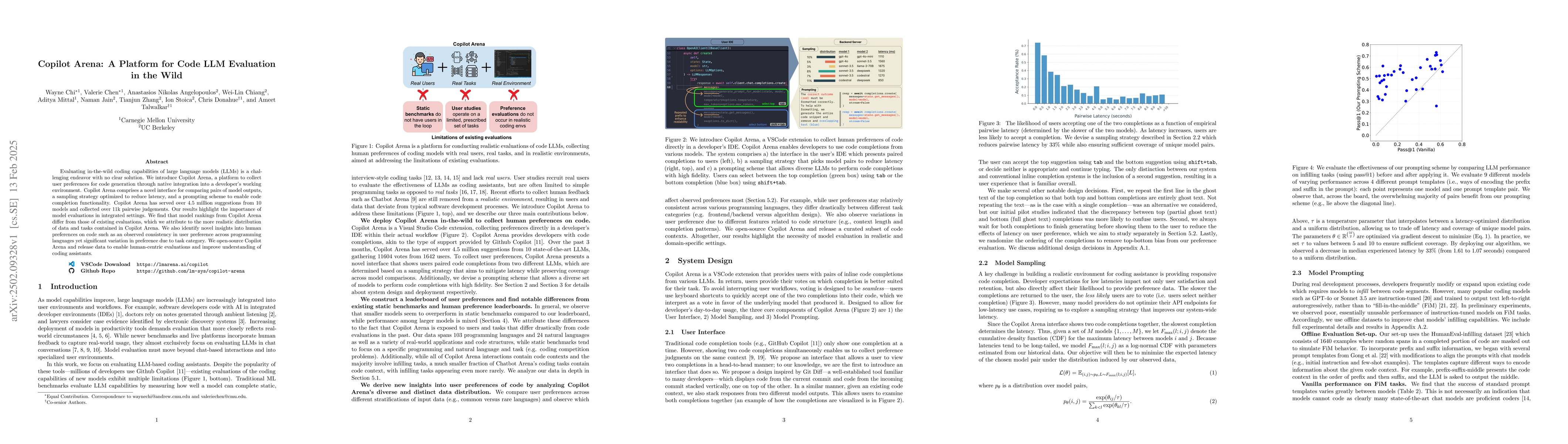 Thumbnail for Copilot Arena: A Platform for Code LLM Evaluation in the Wild
