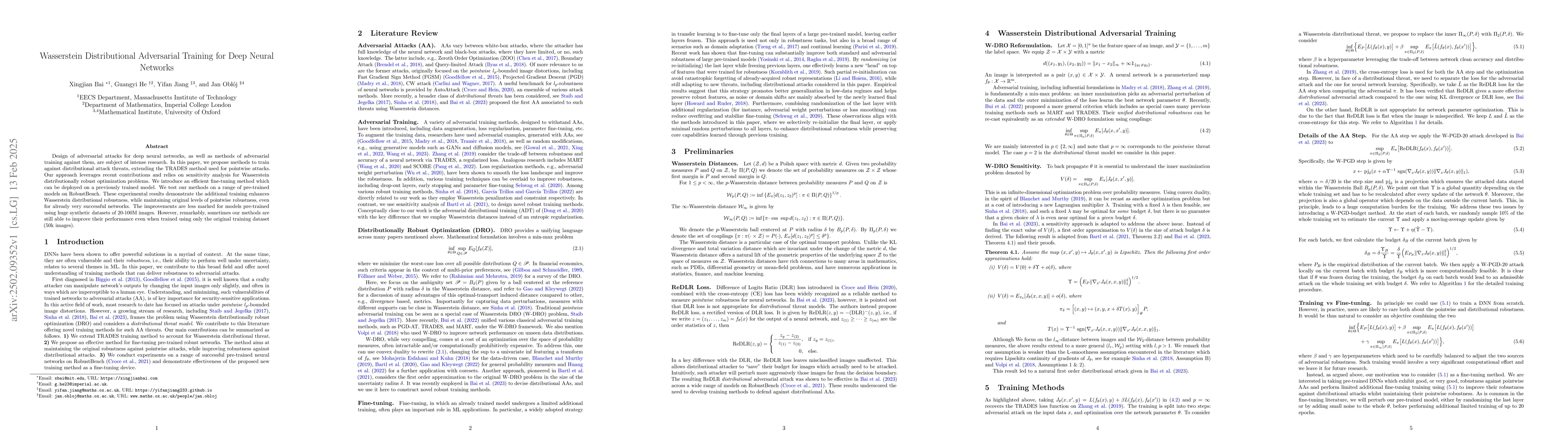 Thumbnail for Wasserstein distributional adversarial training for deep neural networks