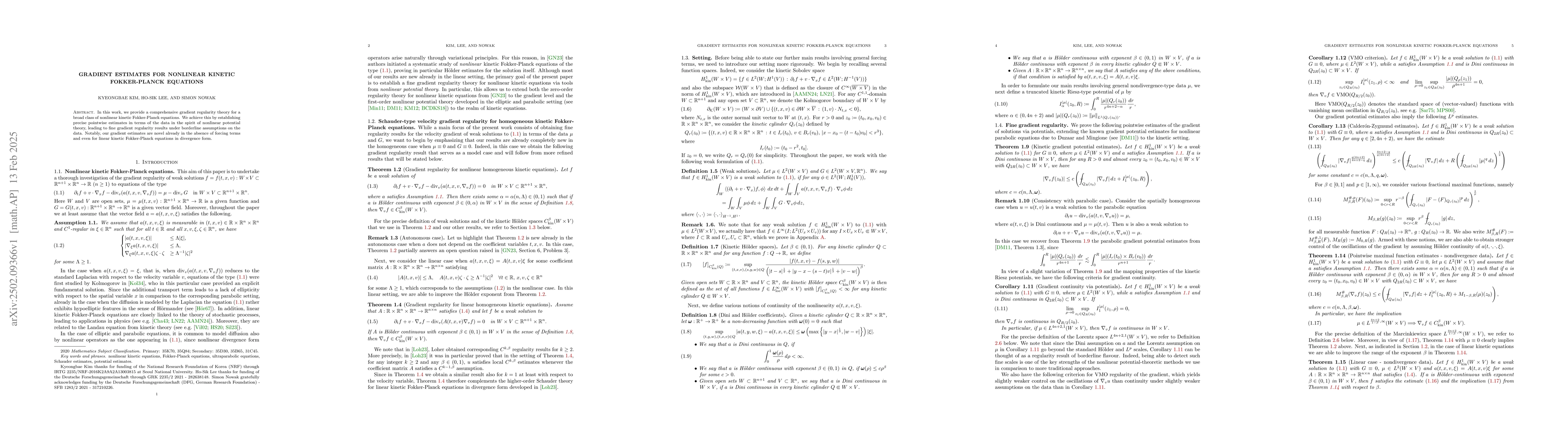 Thumbnail for Gradient estimates for nonlinear kinetic Fokker-Planck equations