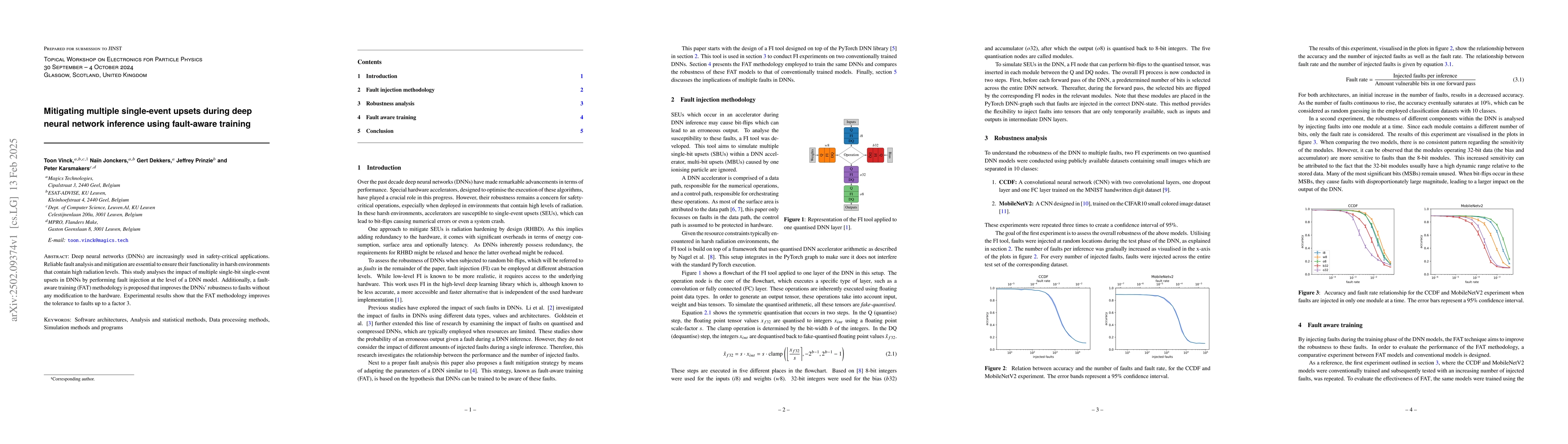 Thumbnail for Mitigating multiple single-event upsets during deep neural network
  inference using fault-aware training