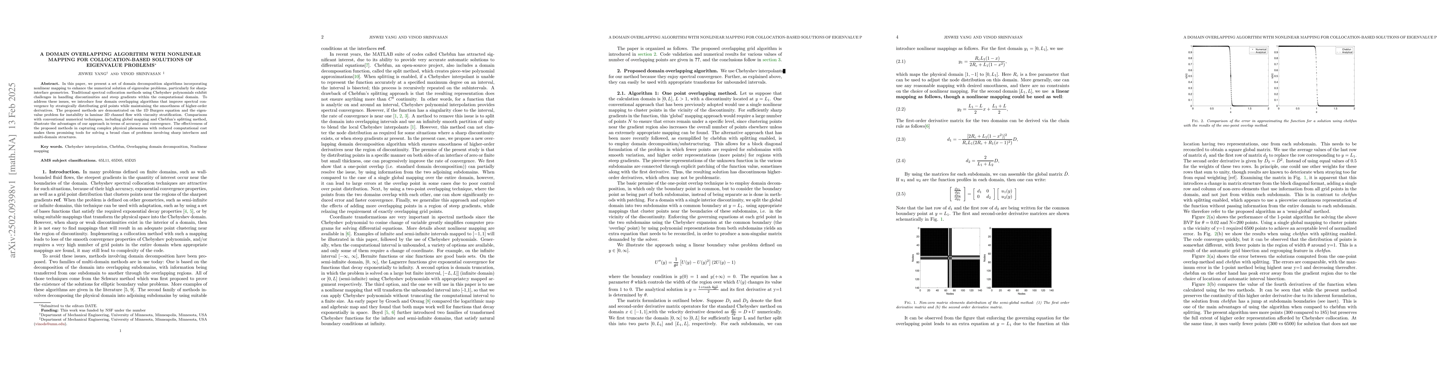 Thumbnail for Domain Overlapping Algorithm with Nonlinear Mapping for
  Collocation-Based Solutions of Eigenvalue Problems