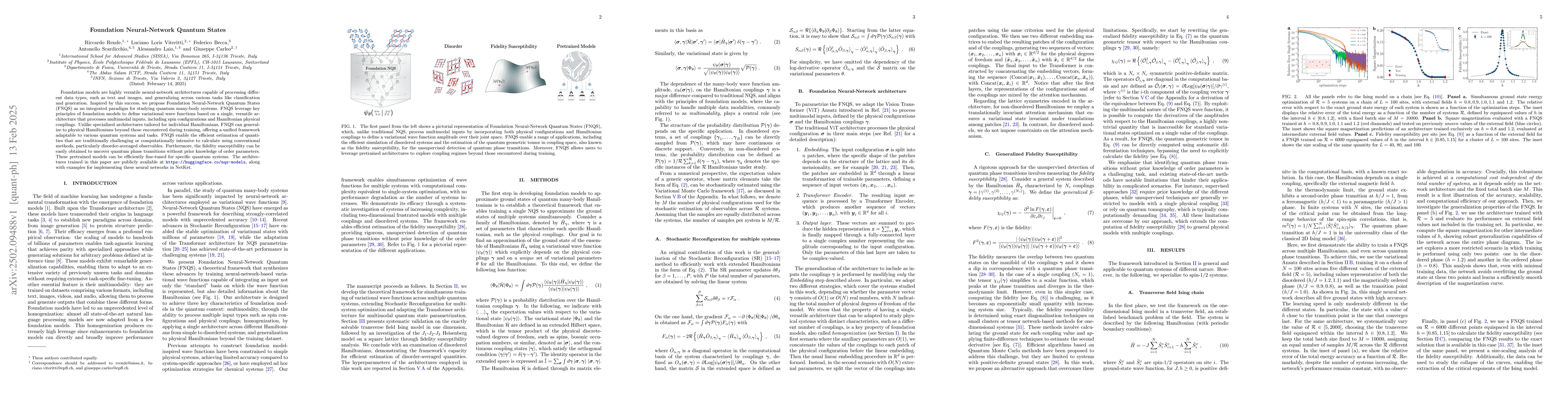 Thumbnail for Foundation Neural-Network Quantum States