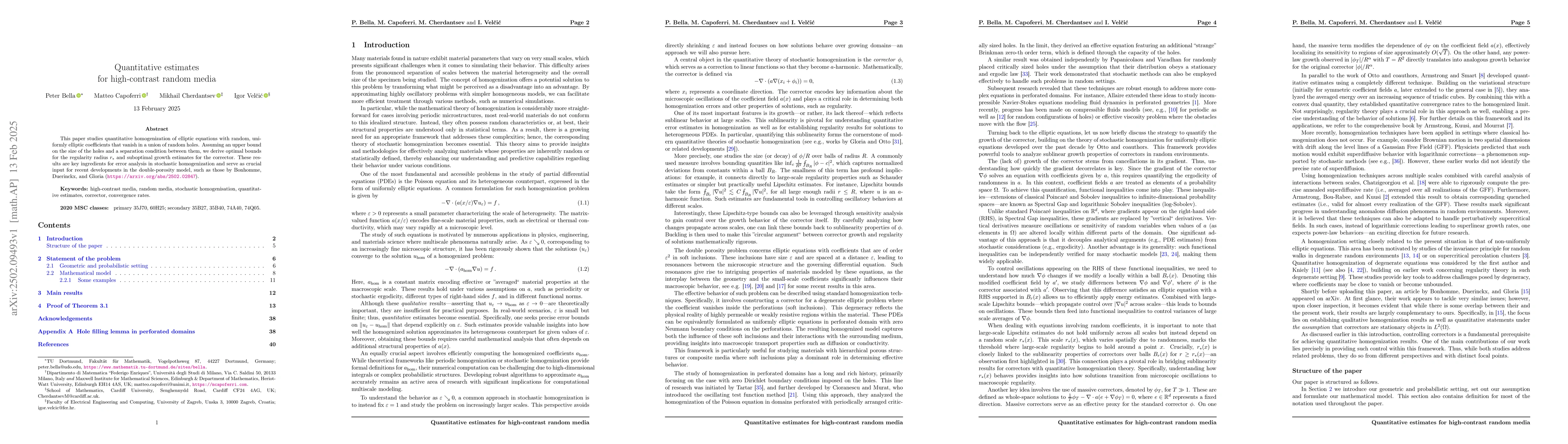 Thumbnail for Quantitative estimates for high-contrast random media