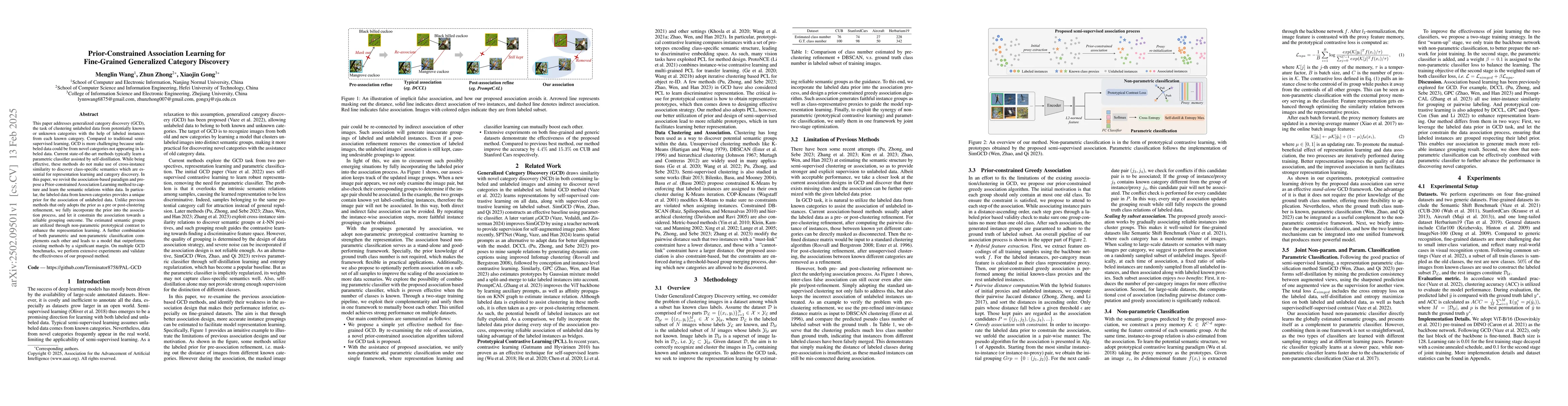 Thumbnail for Prior-Constrained Association Learning for Fine-Grained Generalized
  Category Discovery