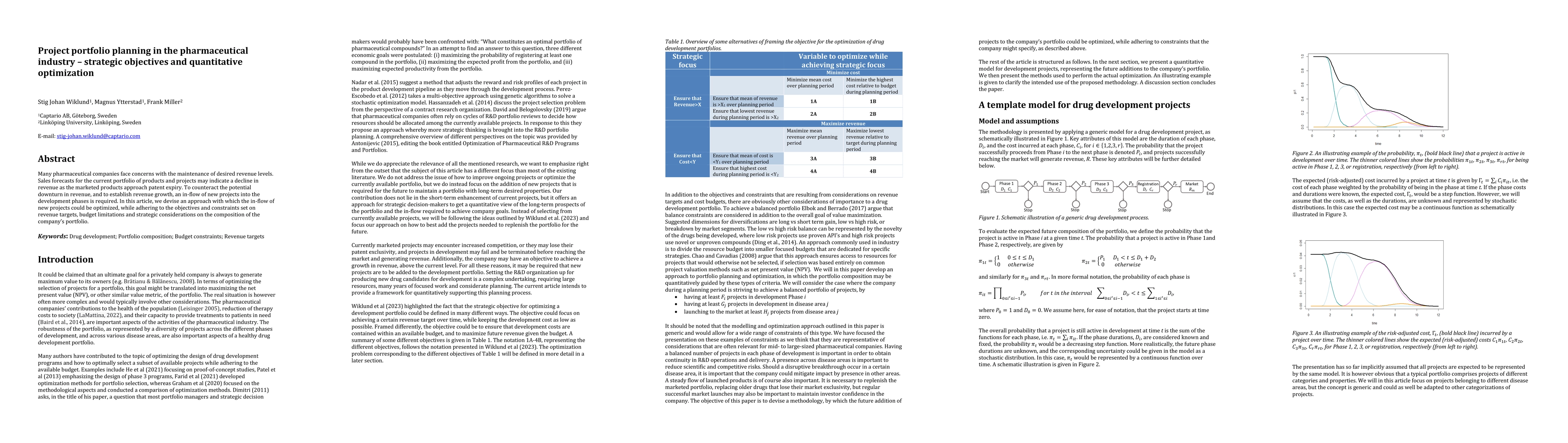 Thumbnail for Project portfolio planning in the pharmaceutical industry -- strategic
  objectives and quantitative optimization
