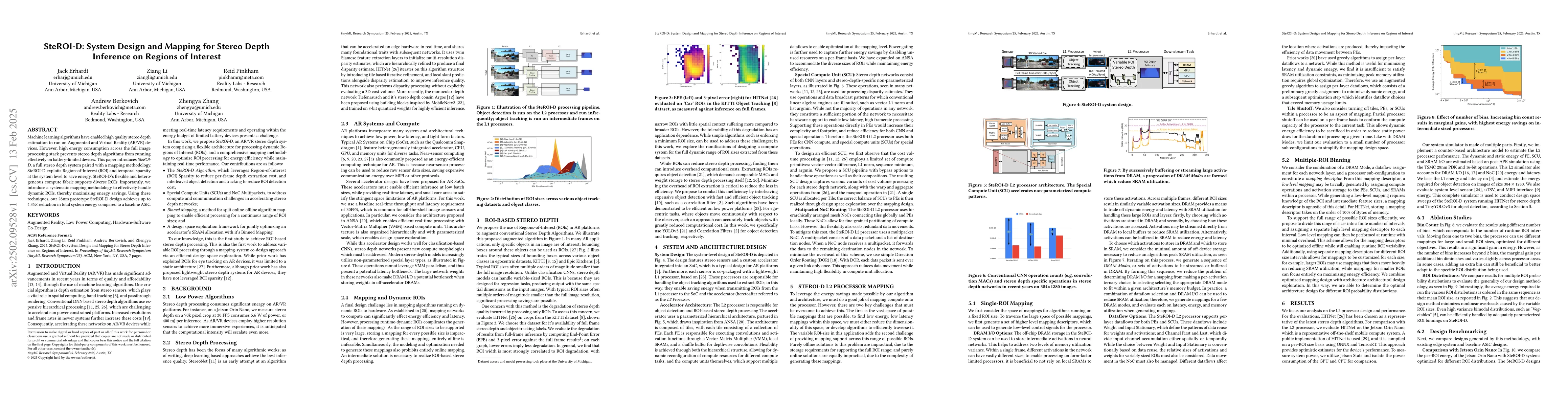 Thumbnail for SteROI-D: System Design and Mapping for Stereo Depth Inference on
  Regions of Interest