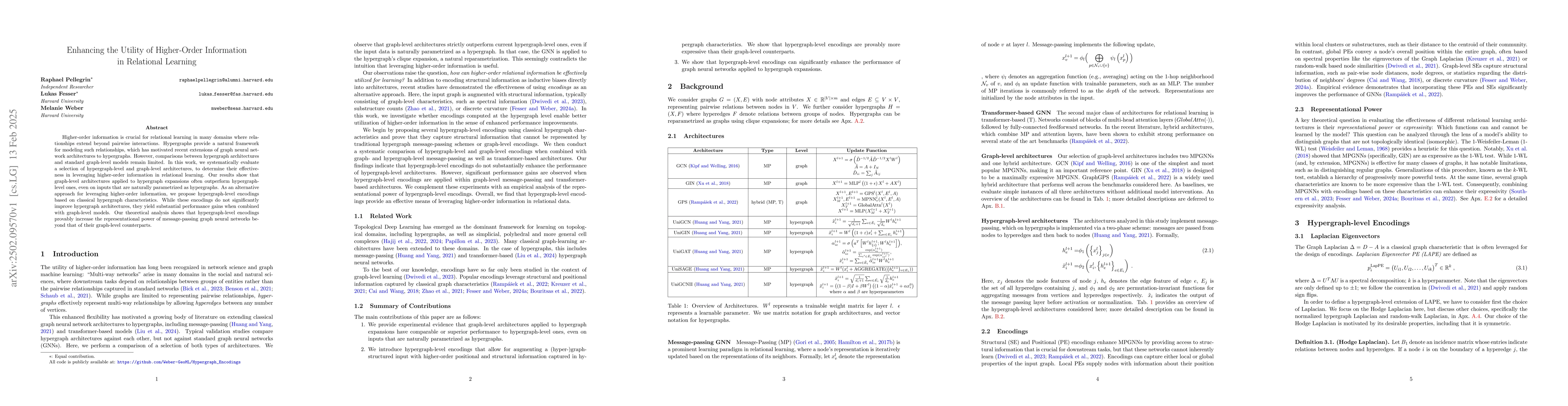 Thumbnail for Enhancing the Utility of Higher-Order Information in Relational Learning