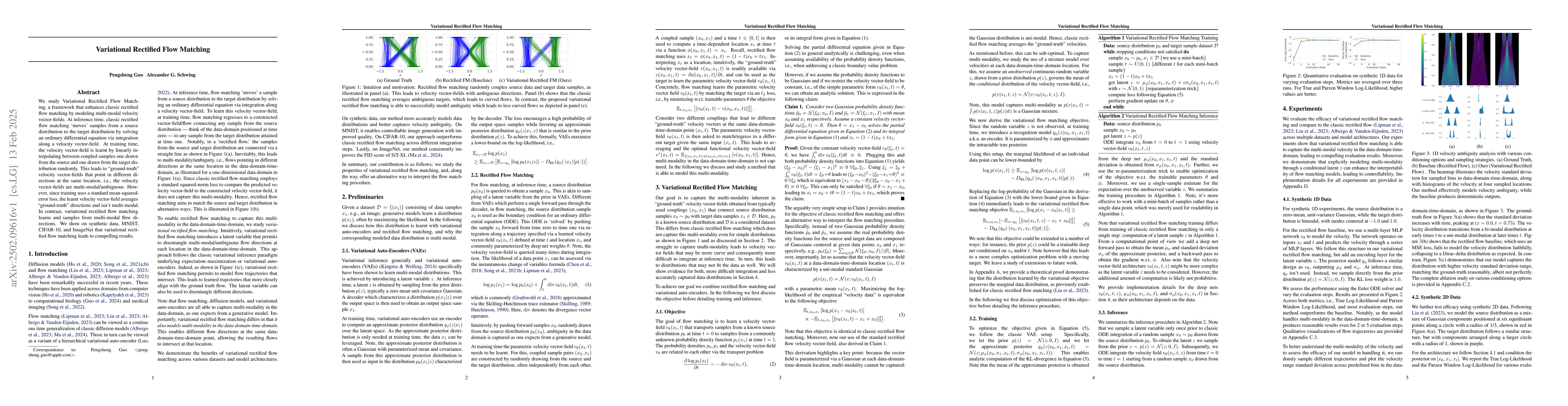 Thumbnail for Variational Rectified Flow Matching
