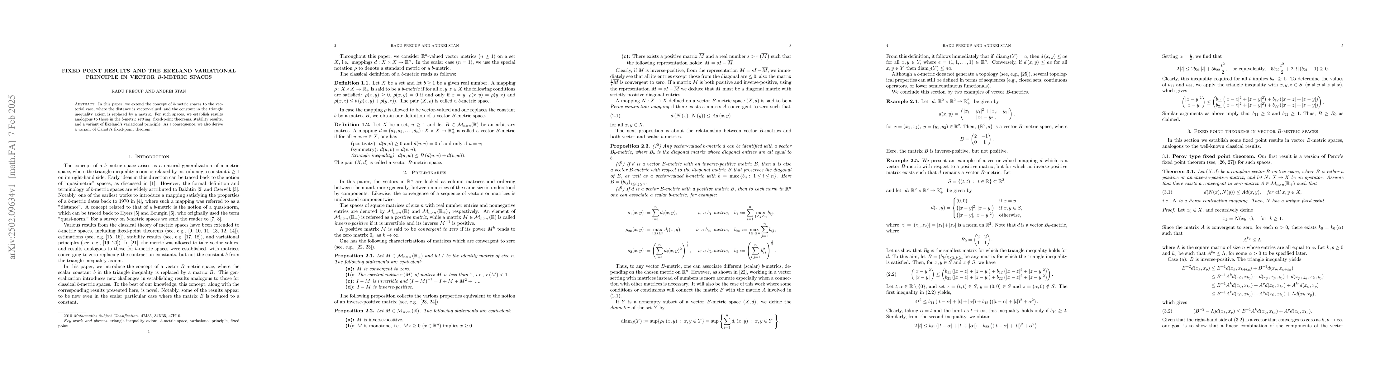 Thumbnail for Fixed point results and the Ekeland variational principle in vector
  $B$-metric spaces