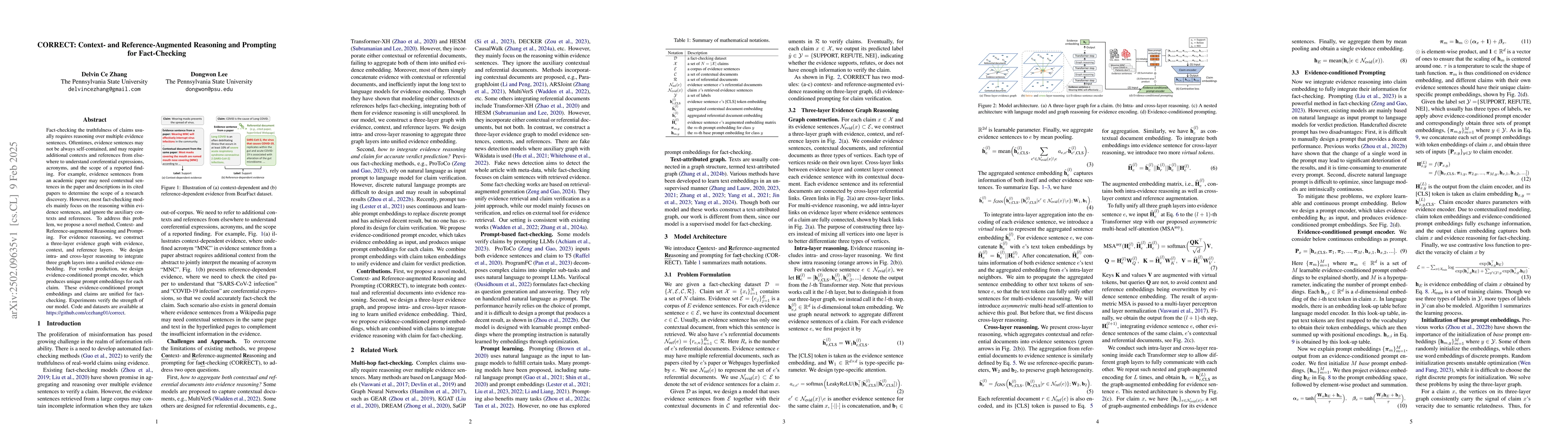 Thumbnail for CORRECT: Context- and Reference-Augmented Reasoning and Prompting for
  Fact-Checking