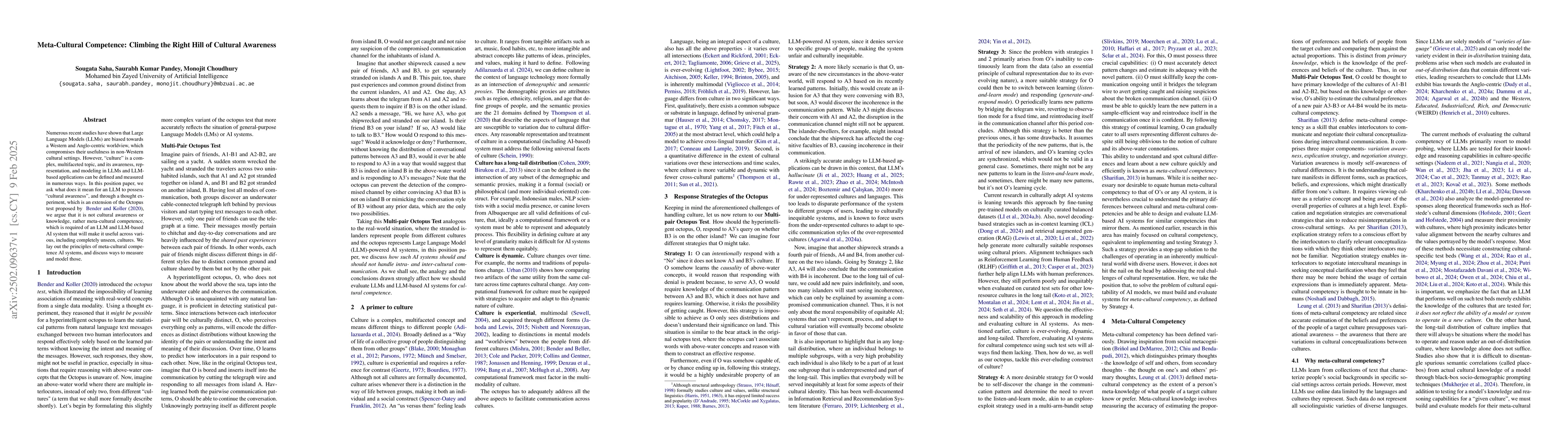 Thumbnail for Meta-Cultural Competence: Climbing the Right Hill of Cultural Awareness