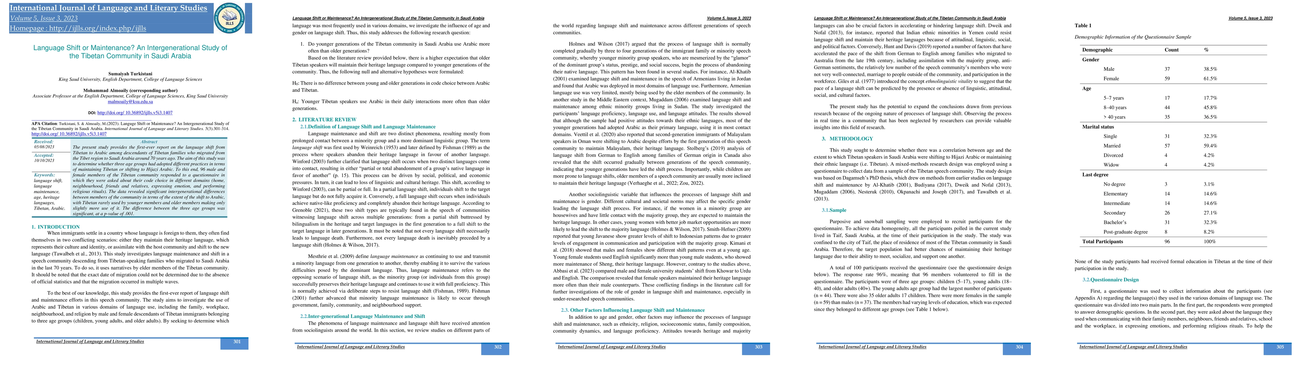 Thumbnail for Language Shift or Maintenance? An Intergenerational Study of the Tibetan
  Community in Saudi Arabia