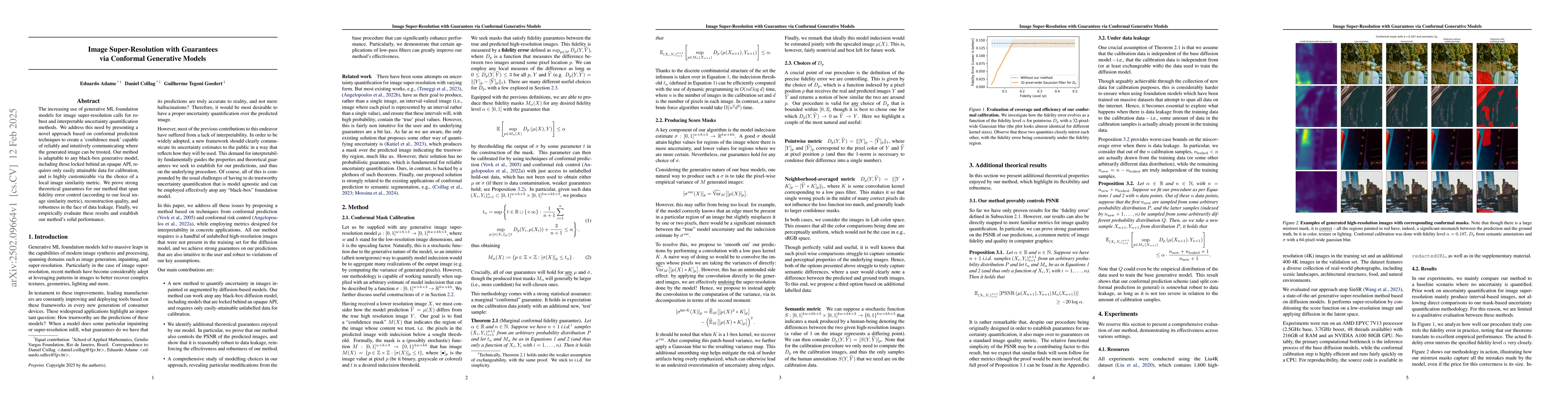 Thumbnail for Image Super-Resolution with Guarantees via Conformal Generative Models