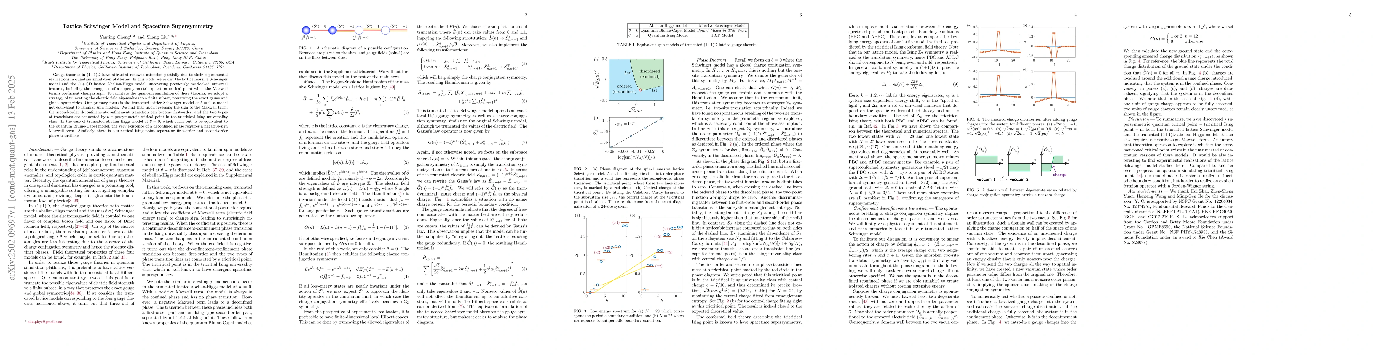 Thumbnail for Lattice Schwinger Model and Spacetime Supersymmetry