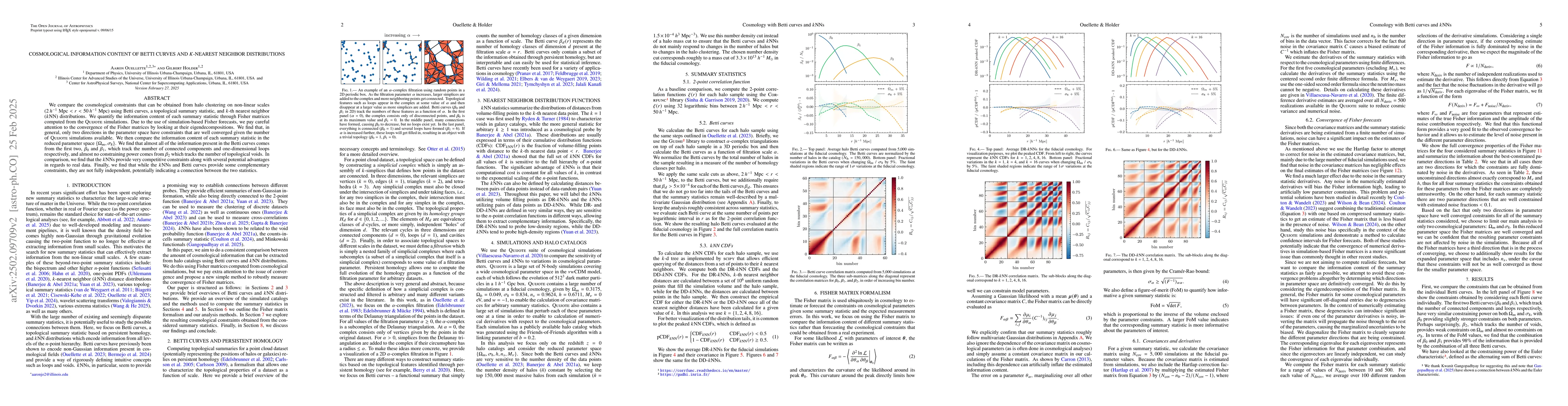 Thumbnail for Cosmological information content of Betti curves and $k$-nearest
  neighbor distributions