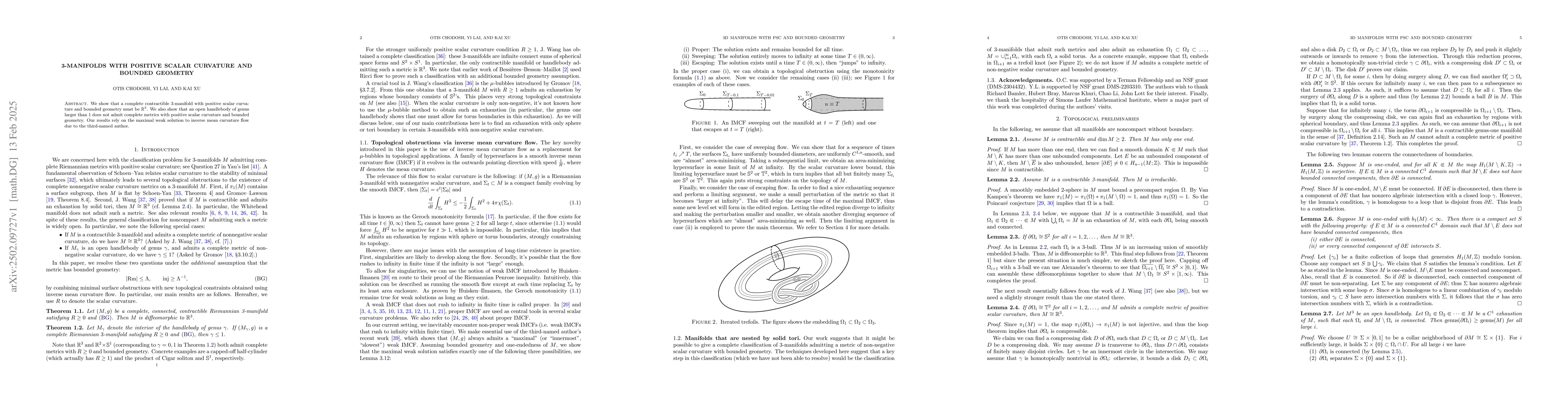 Thumbnail for 3-Manifolds with positive scalar curvature and bounded geometry