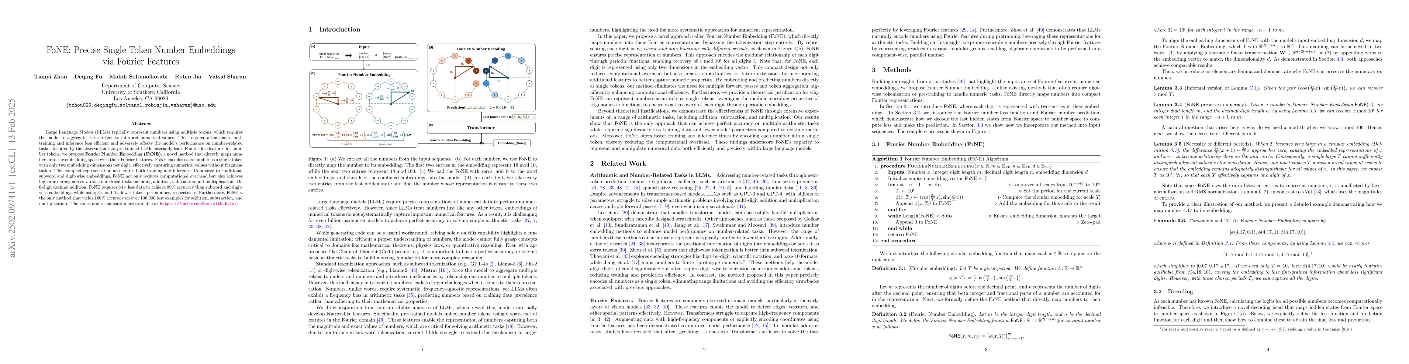 Thumbnail for FoNE: Precise Single-Token Number Embeddings via Fourier Features