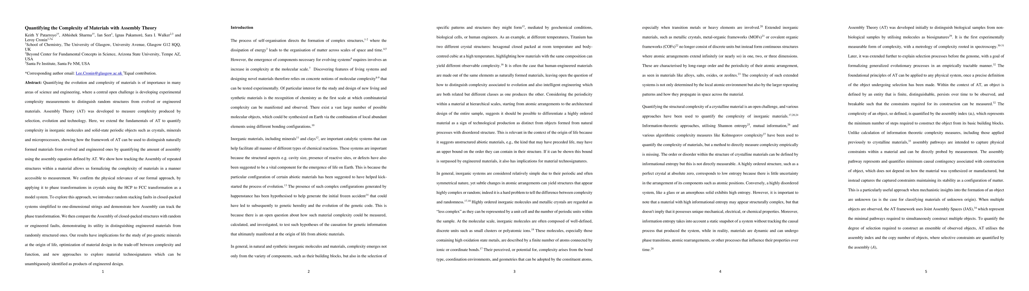 Thumbnail for Quantifying the Complexity of Materials with Assembly Theory