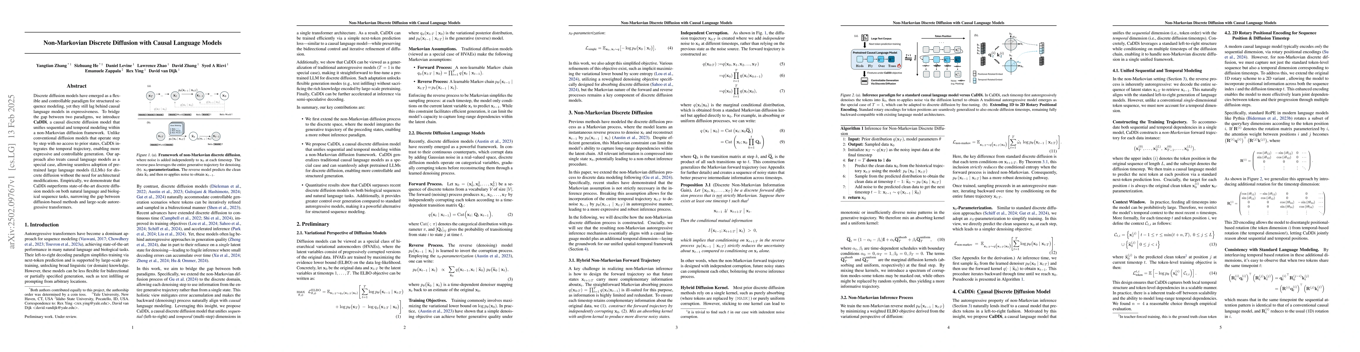 Thumbnail for Non-Markovian Discrete Diffusion with Causal Language Models