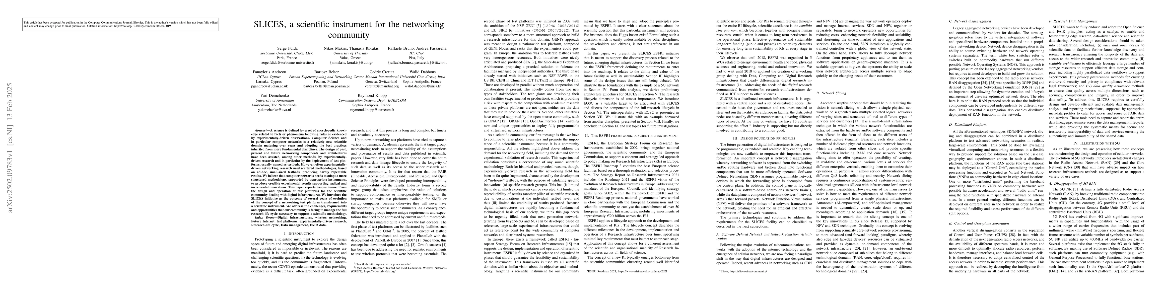 Thumbnail for SLICES, a scientific instrument for the networking community