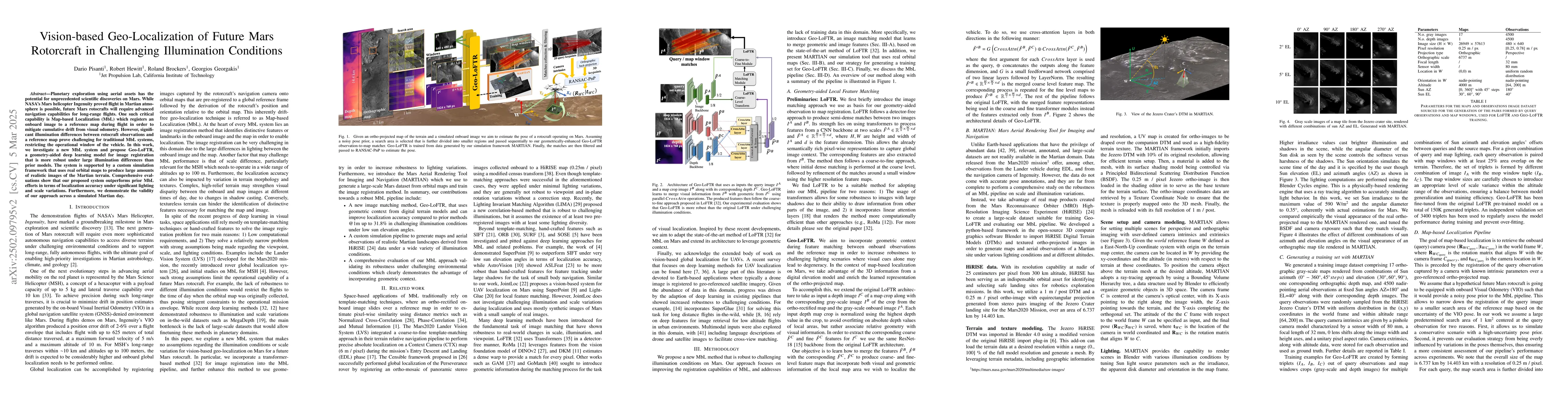 Thumbnail for Vision-based Geo-Localization of Future Mars Rotorcraft in Challenging
  Illumination Conditions