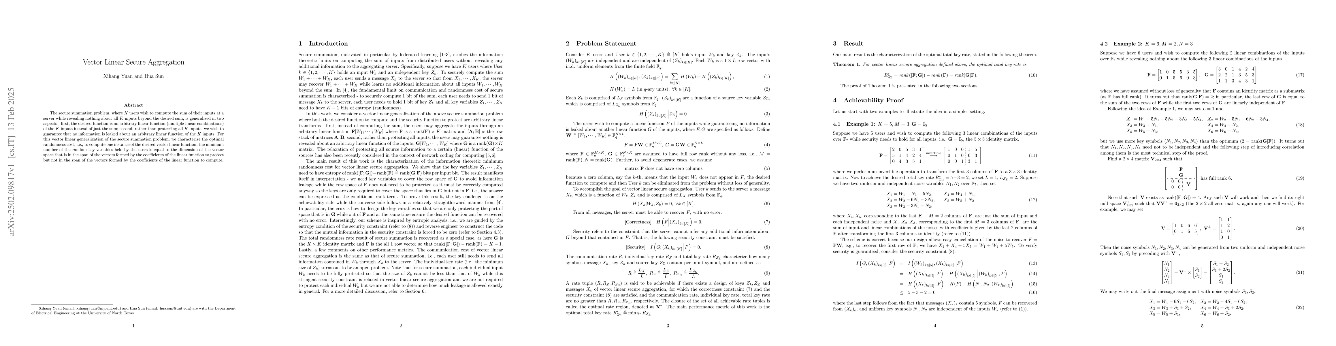 Thumbnail for Vector Linear Secure Aggregation