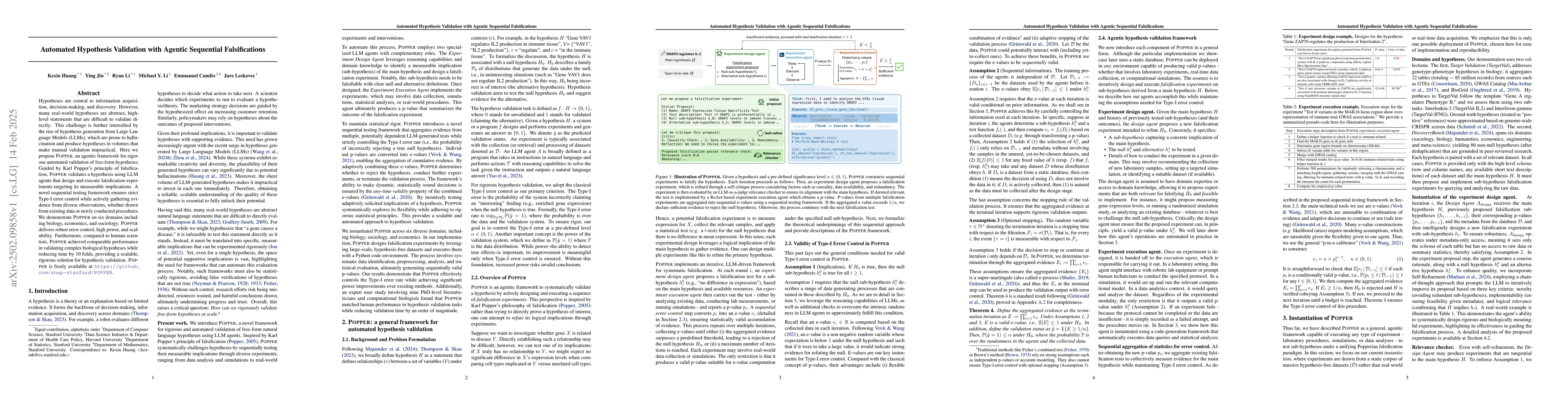 Thumbnail for Automated Hypothesis Validation with Agentic Sequential Falsifications