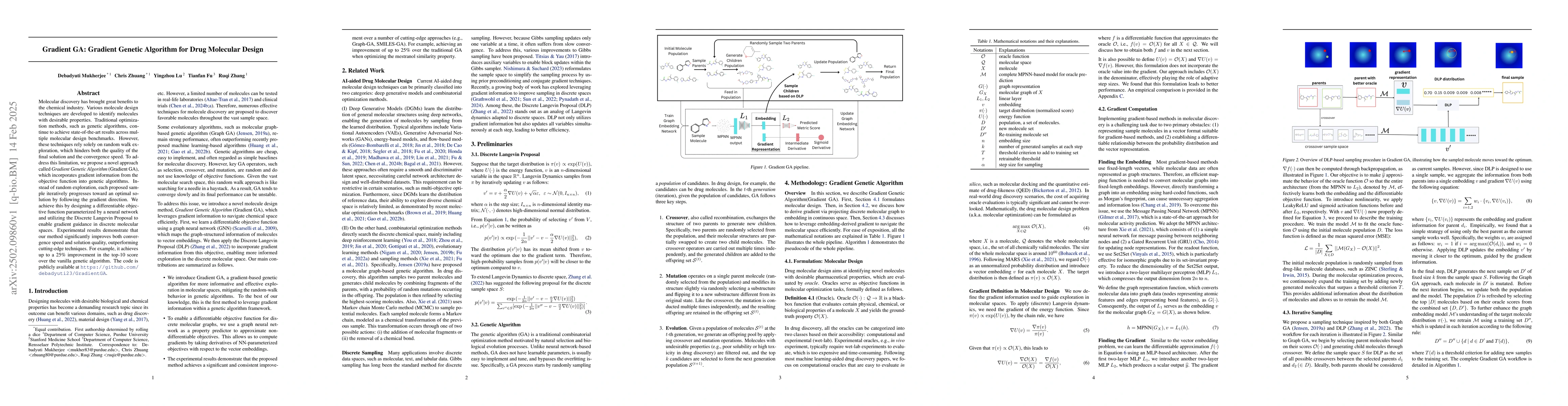 Thumbnail for Gradient GA: Gradient Genetic Algorithm for Drug Molecular Design