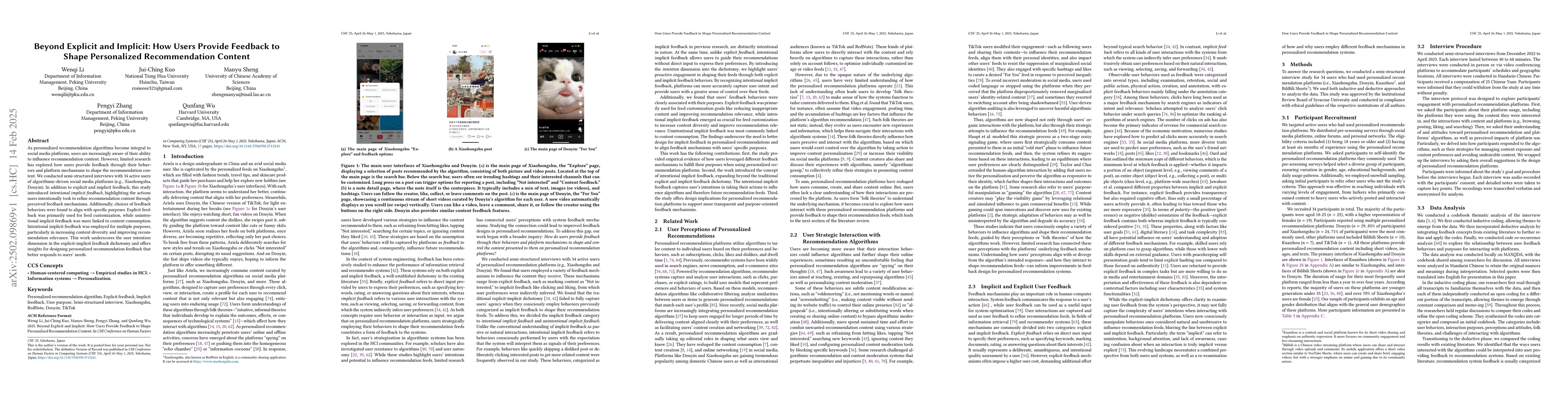 Thumbnail for Beyond Explicit and Implicit: How Users Provide Feedback to Shape
  Personalized Recommendation Content