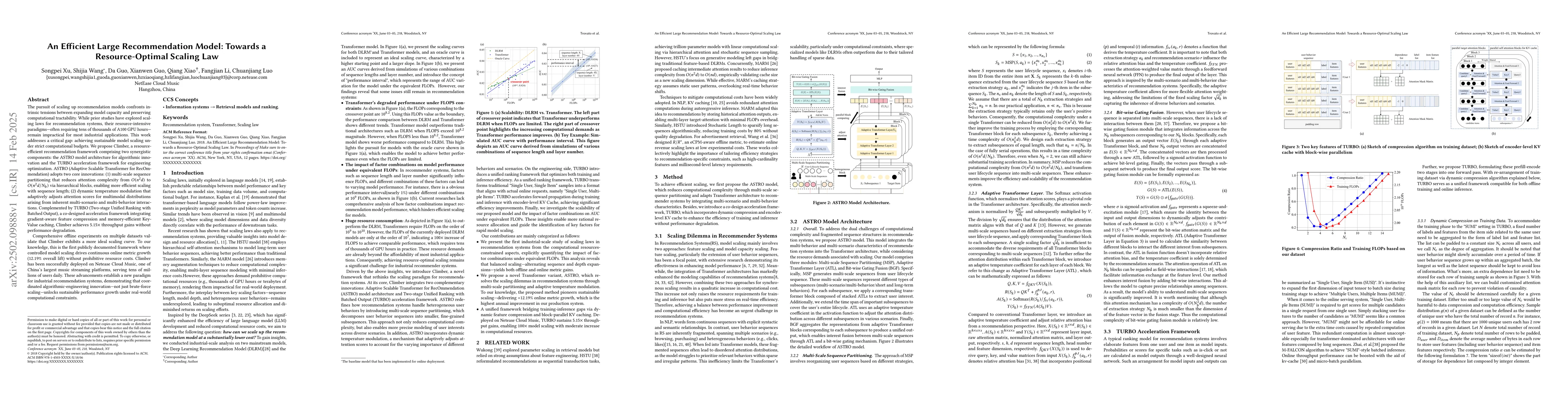 Thumbnail for An Efficient Large Recommendation Model: Towards a Resource-Optimal
  Scaling Law
