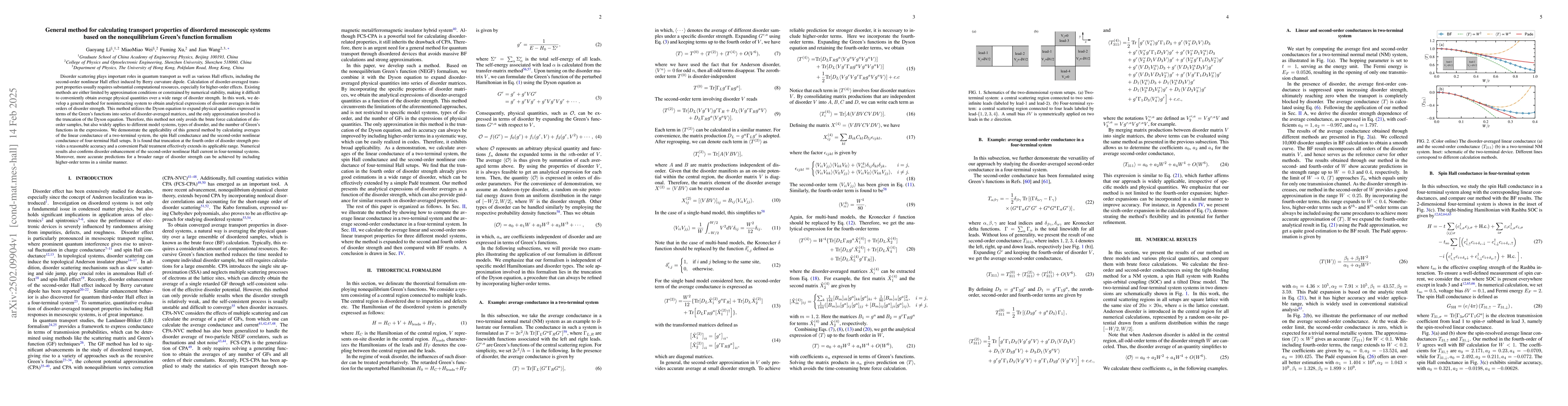 Thumbnail for General method for calculating transport properties of disordered
  mesoscopic systems based on the nonequilibrium Green's function formalism