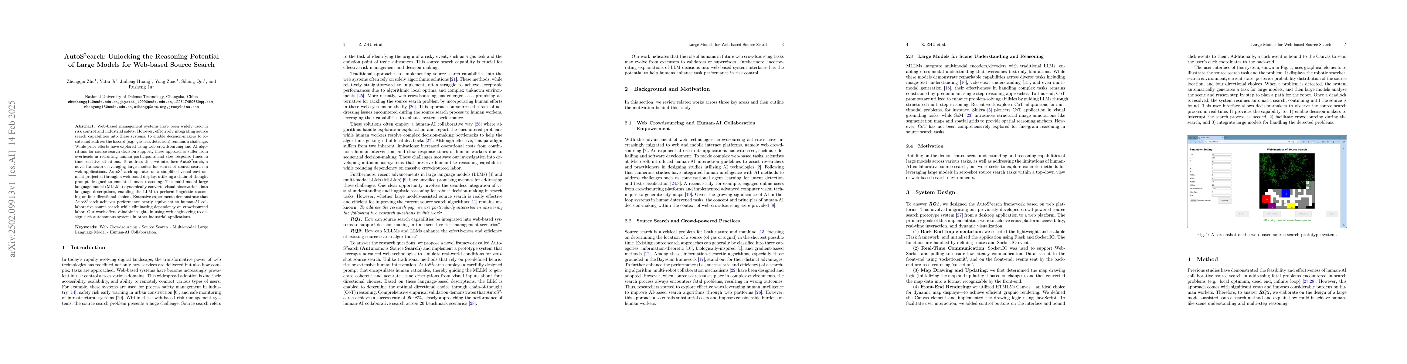 Thumbnail for AutoS$^2$earch: Unlocking the Reasoning Potential of Large Models for
  Web-based Source Search