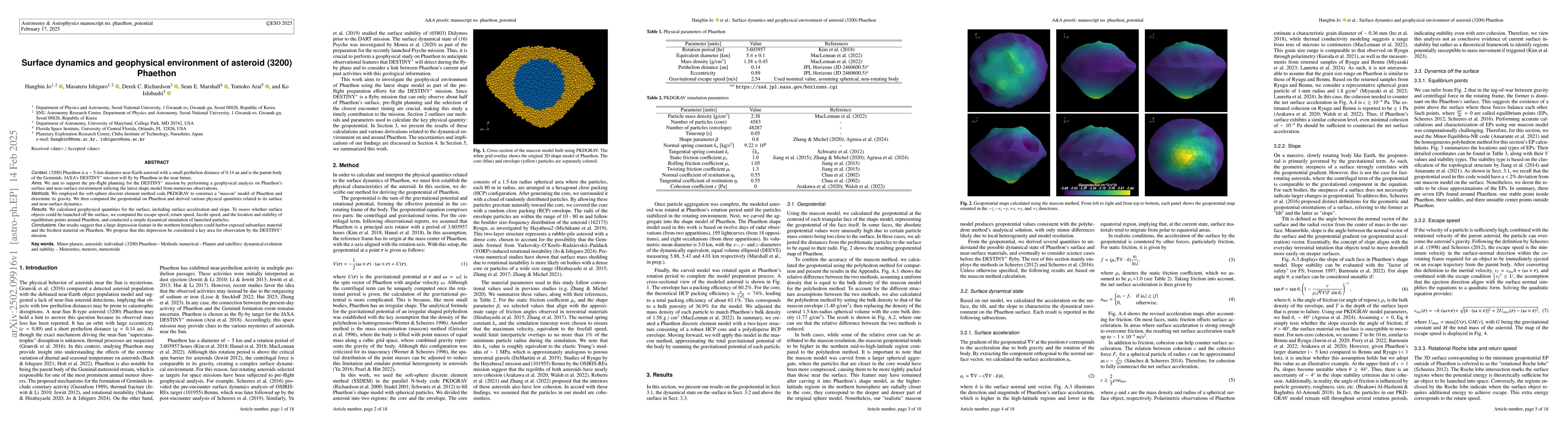 Thumbnail for Surface dynamics and geophysical environment of asteroid (3200) Phaethon