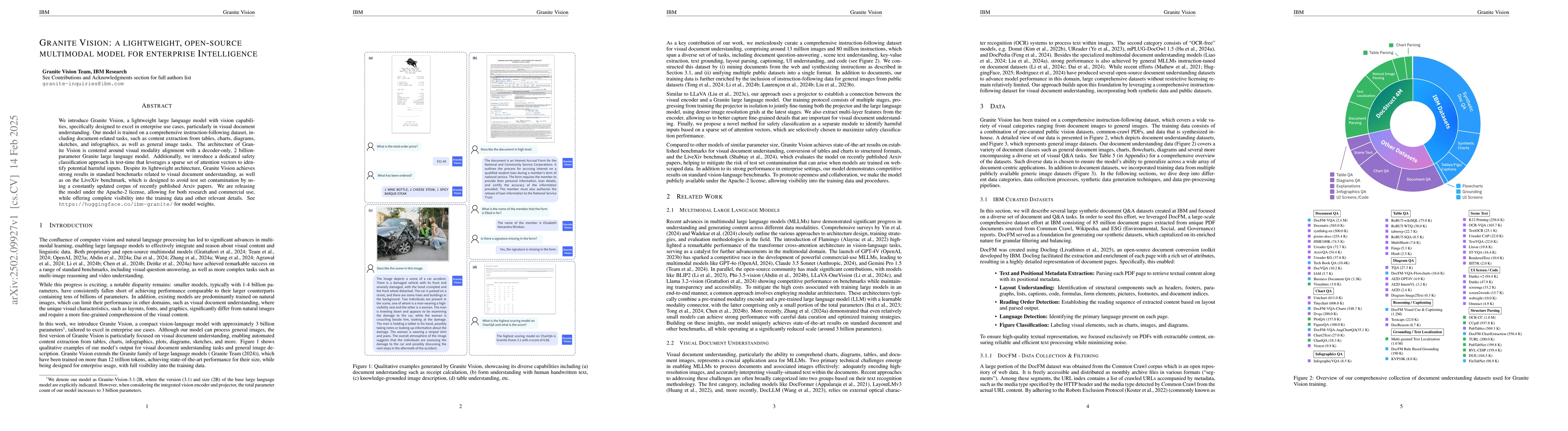 Thumbnail for Granite Vision: a lightweight, open-source multimodal model for
  enterprise Intelligence