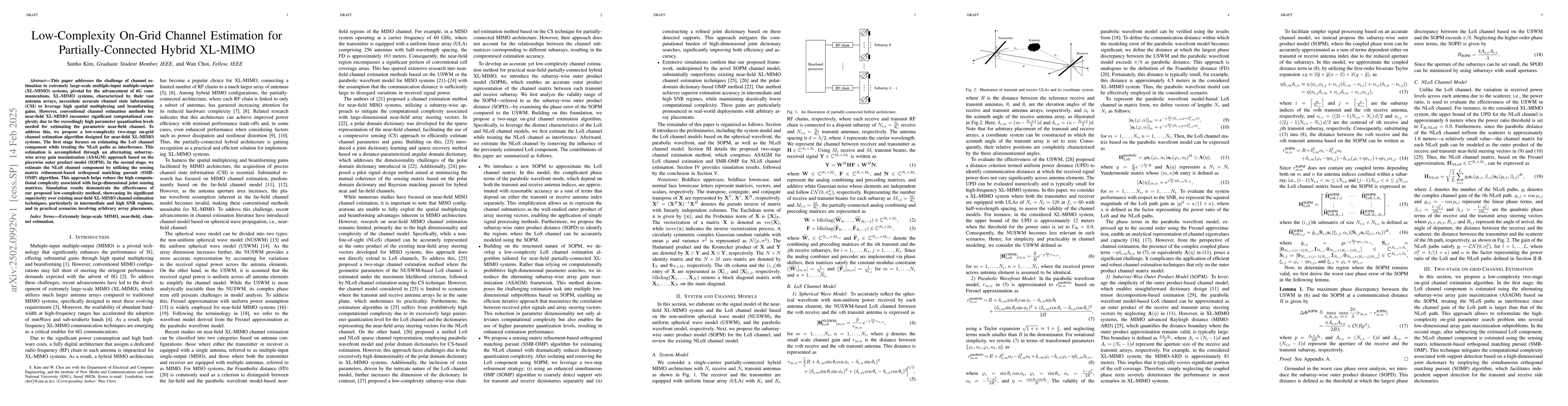 Thumbnail for Low-Complexity On-Grid Channel Estimation for Partially-Connected Hybrid
  XL-MIMO