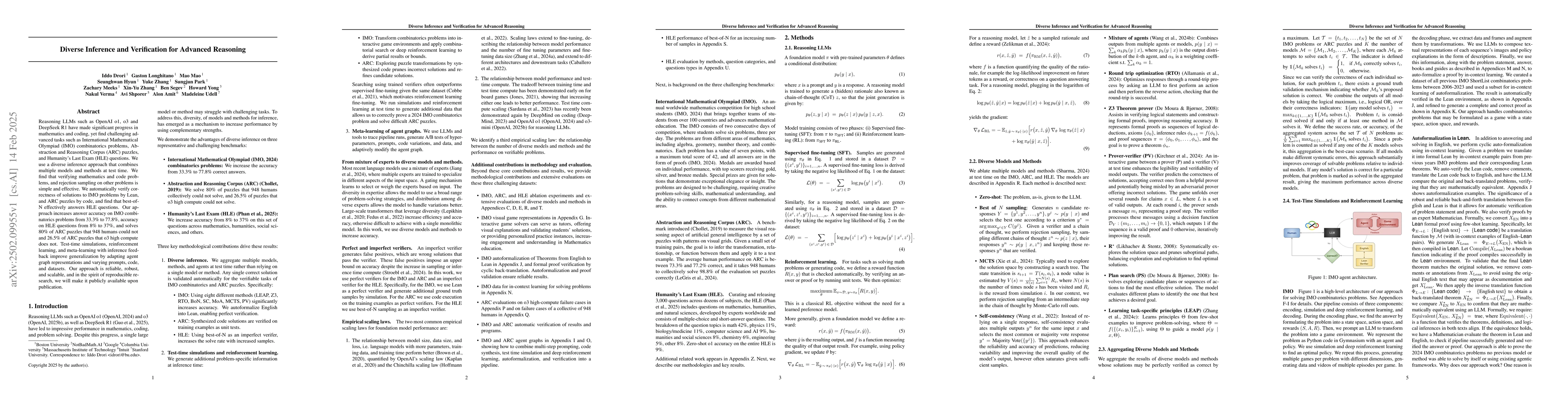 Thumbnail for Diverse Inference and Verification for Advanced Reasoning