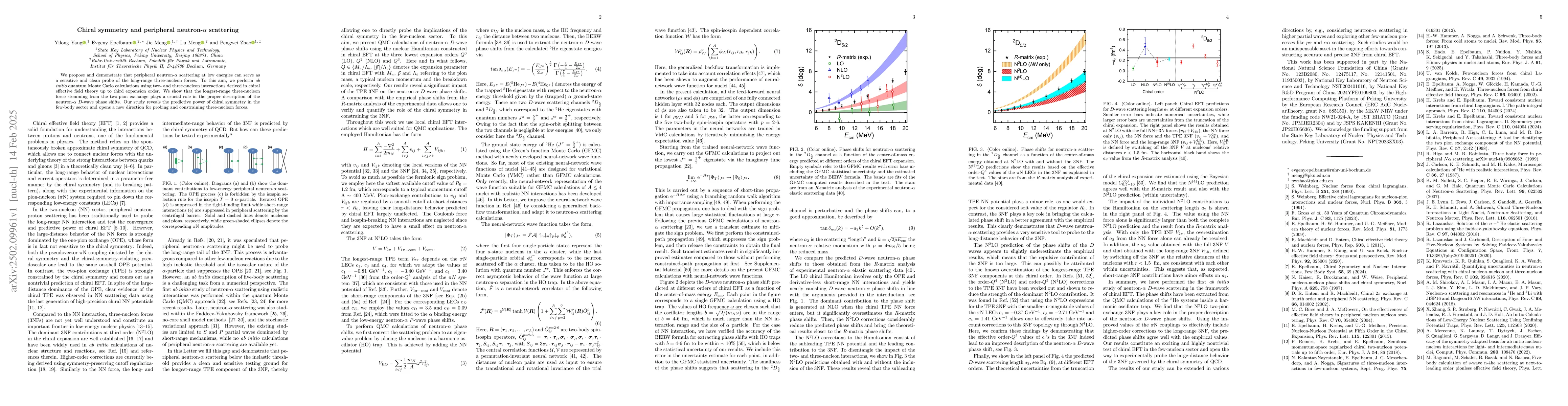 Thumbnail for Chiral symmetry and peripheral neutron-$α$ scattering