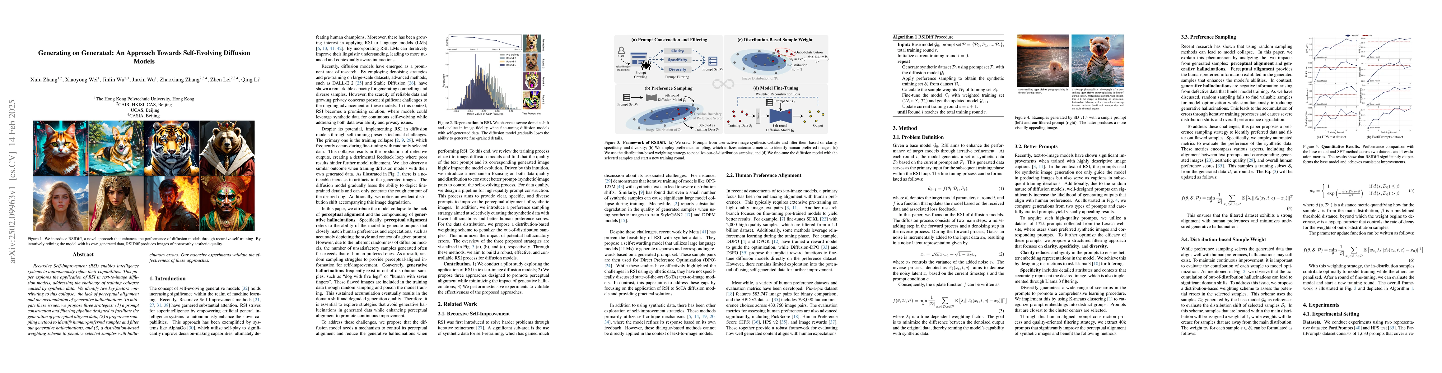 Thumbnail for Generating on Generated: An Approach Towards Self-Evolving Diffusion
  Models