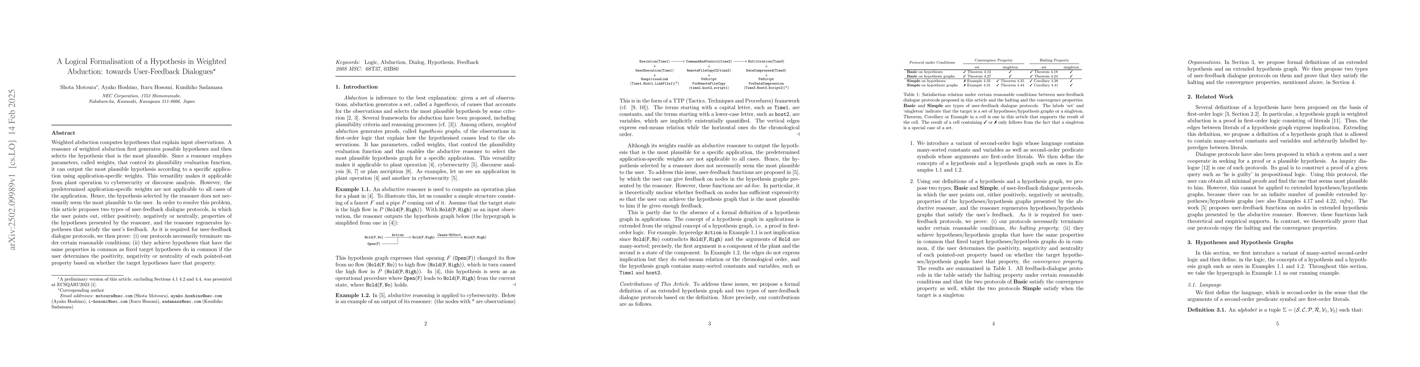Thumbnail for A Logical Formalisation of a Hypothesis in Weighted Abduction: towards
  User-Feedback Dialogues