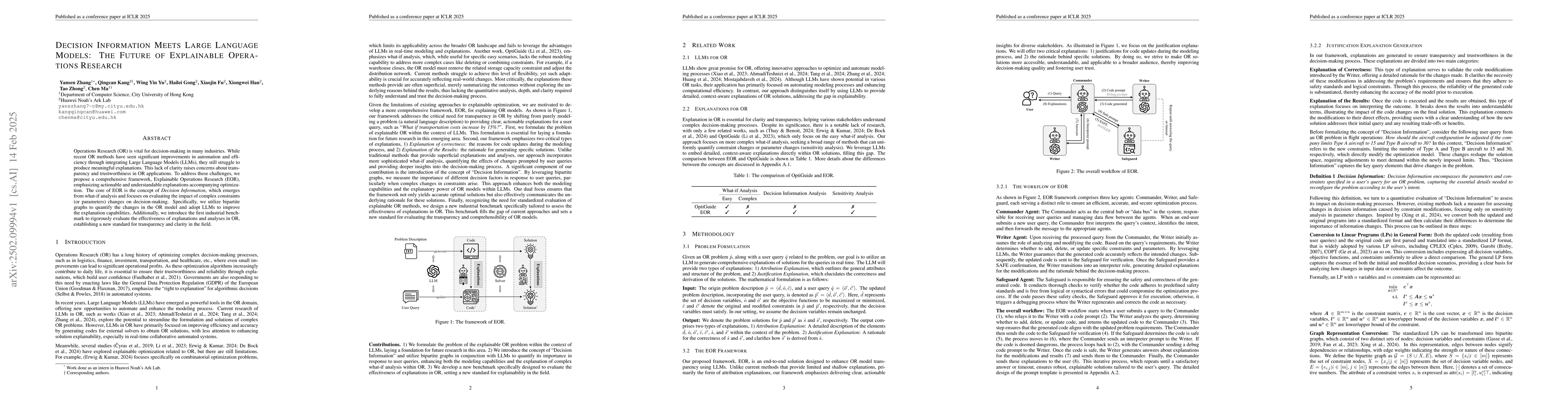Thumbnail for Decision Information Meets Large Language Models: The Future of
  Explainable Operations Research