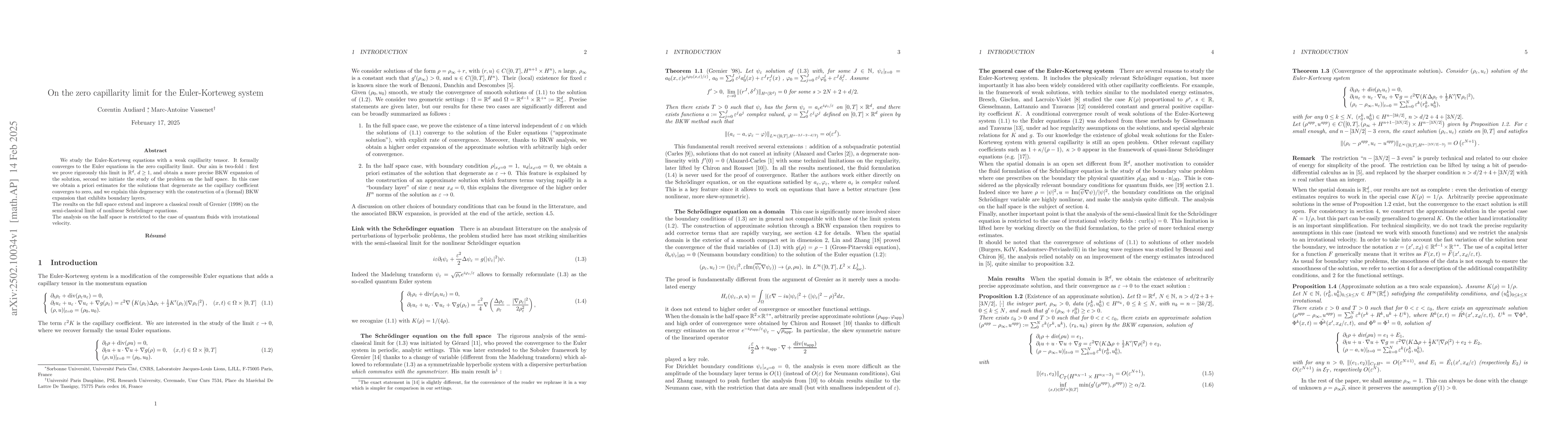 Thumbnail for On the zero capillarity limit for the Euler-Korteweg system