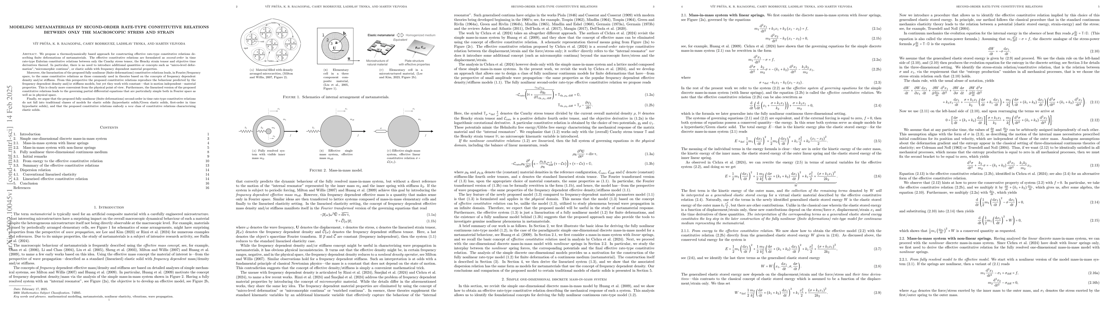 Thumbnail for Modeling metamaterials by second-order rate-type constitutive relations
  between only the macroscopic stress and strain