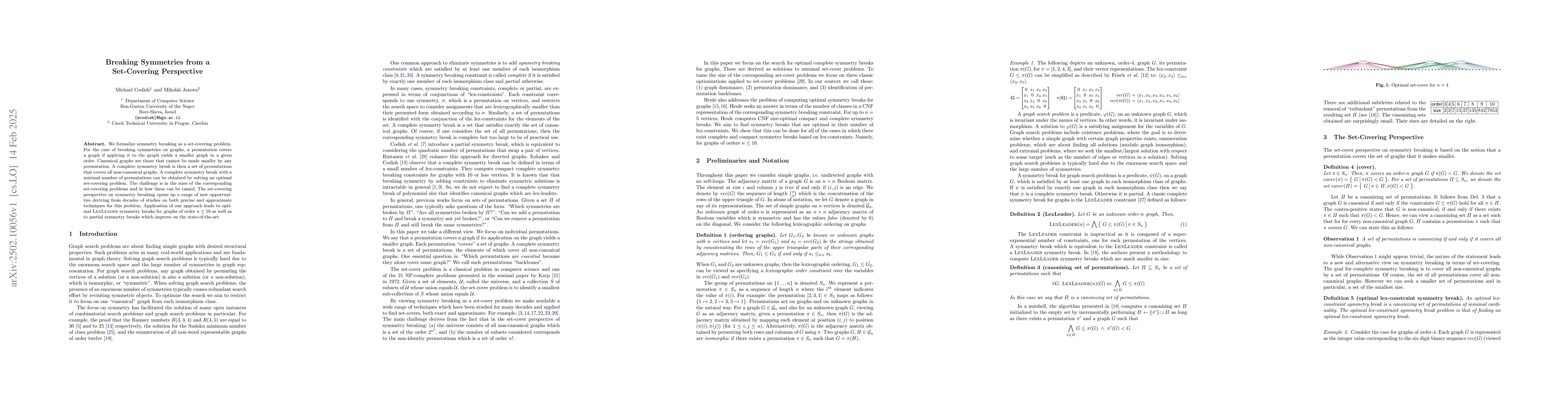 Thumbnail for Breaking Symmetries from a Set-Covering Perspective