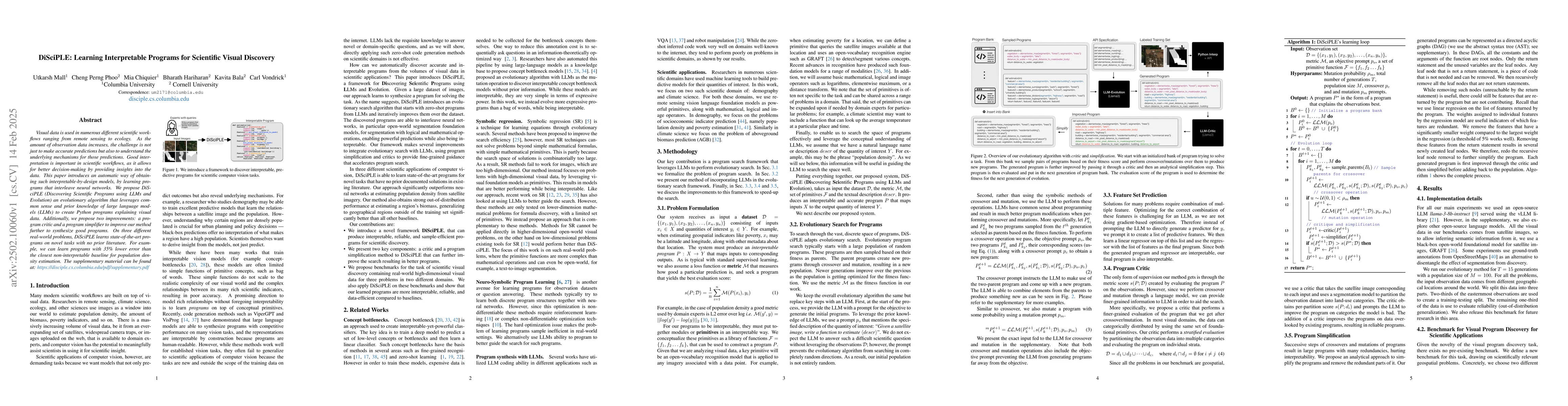 Thumbnail for DiSciPLE: Learning Interpretable Programs for Scientific Visual
  Discovery