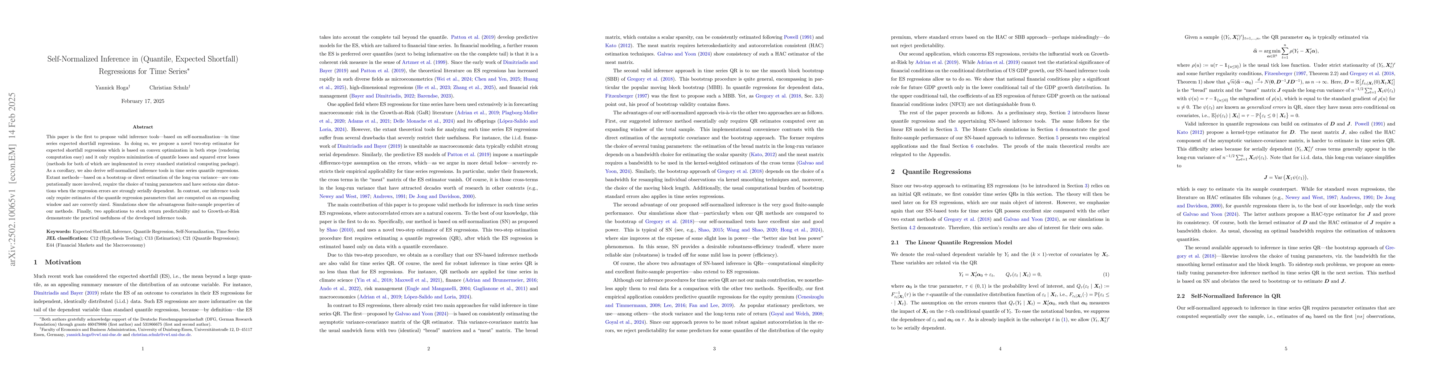 Thumbnail for Self-Normalized Inference in (Quantile, Expected Shortfall) Regressions
  for Time Series