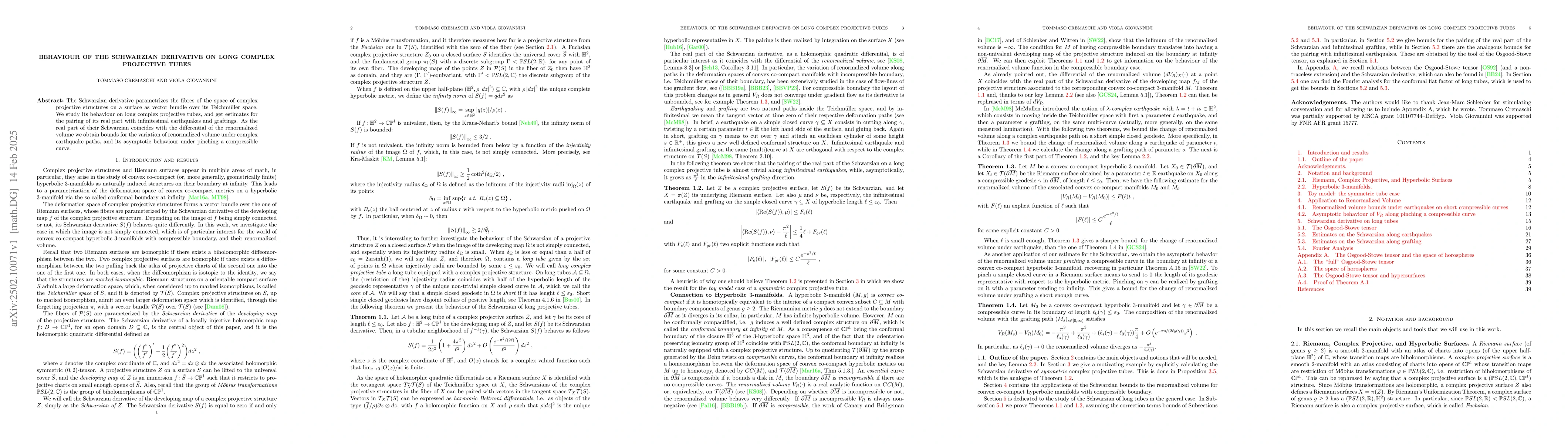 Thumbnail for Behaviour of the Schwarzian derivative on long complex projective tubes
