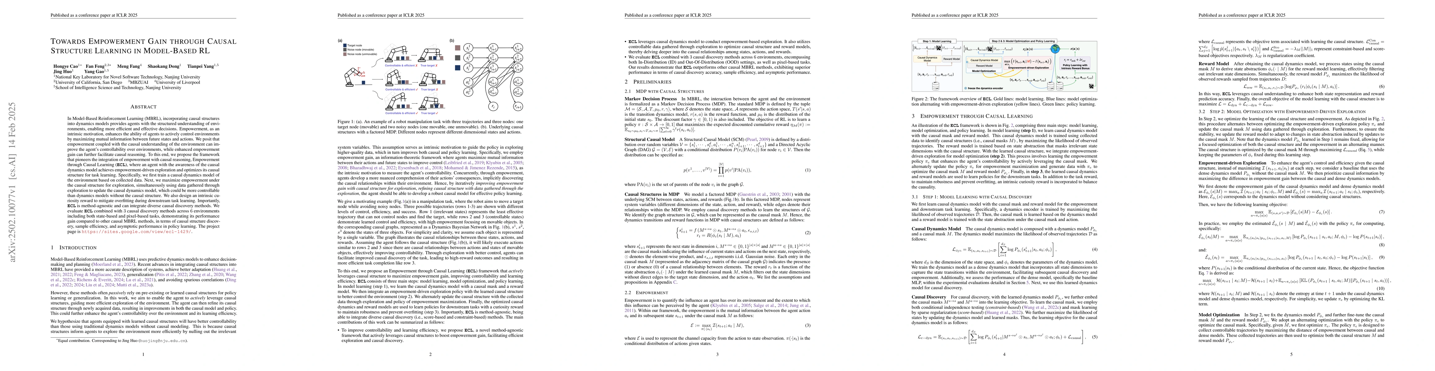 Thumbnail for Towards Empowerment Gain through Causal Structure Learning in
  Model-Based RL