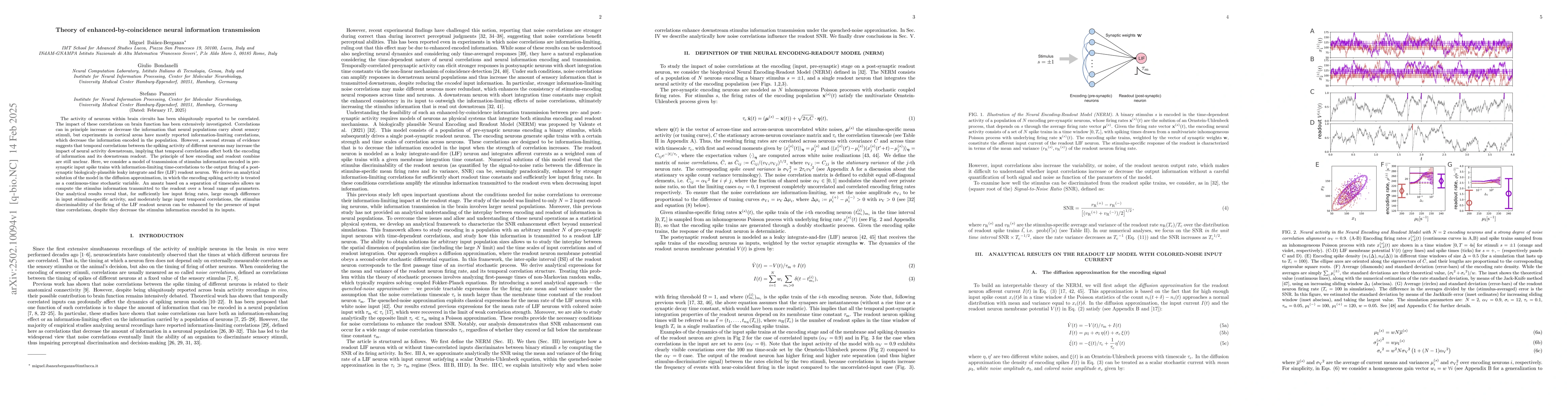 Thumbnail for Theory of enhanced-by-coincidence neural information transmission