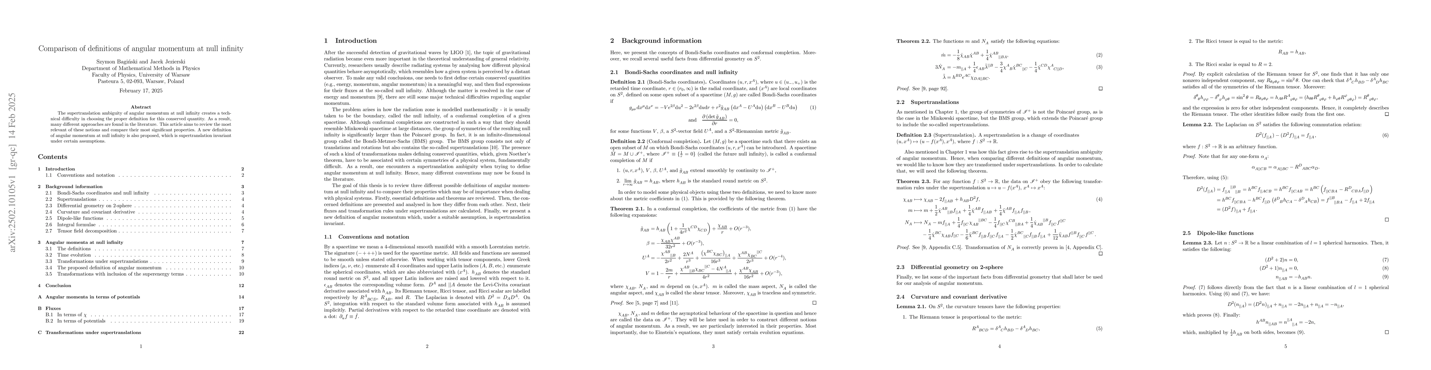Thumbnail for Comparison of definitions of angular momentum at null infinity